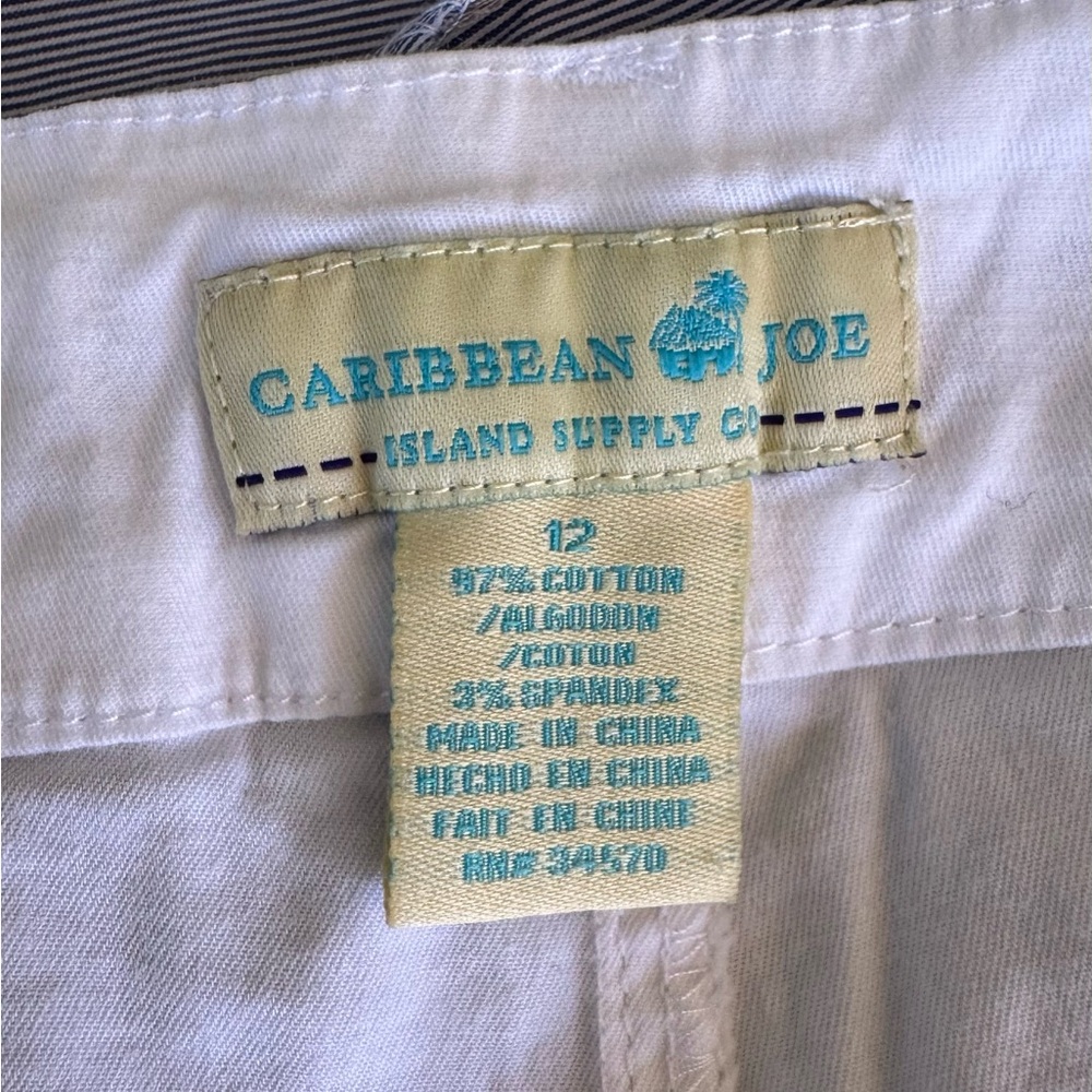 Caribbean Joe women’s  White Cargo Pants - Picture 3 of 6
